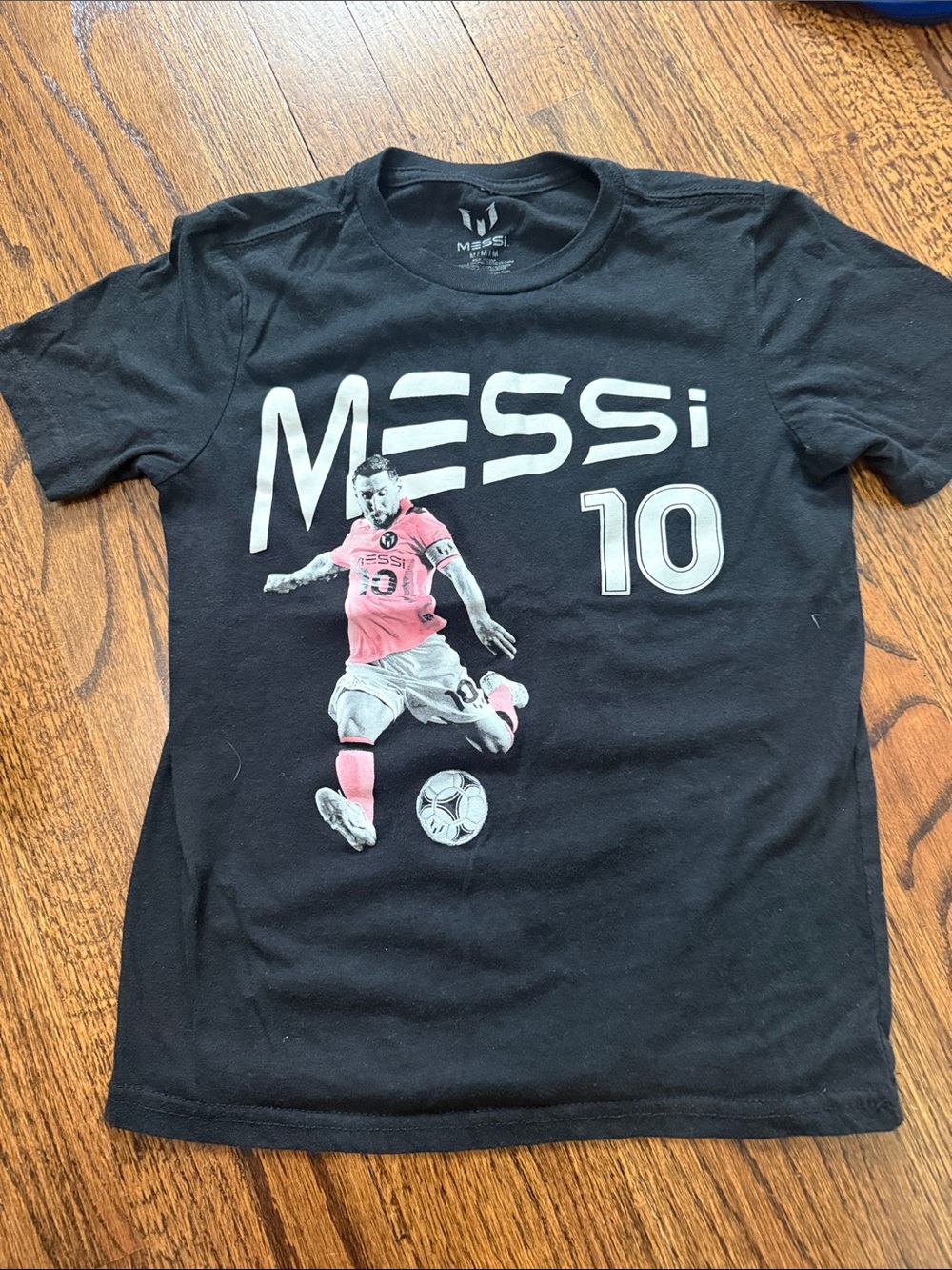 MESSi Kids Black Graphic Tee with Pink Accent - #10